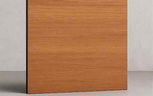 Panel Morphix con acabado de madera de veta clara, apagado